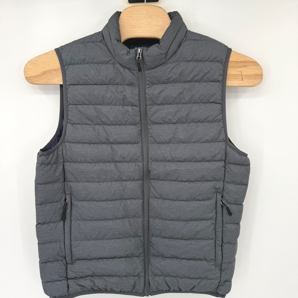 Club Room Puffer Vest Men Large Gray‎ Performance Water Resistant Down Duck Down